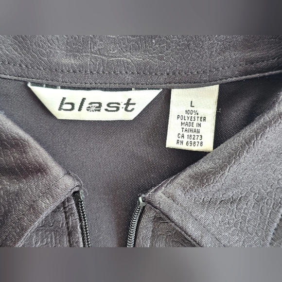 Blast Black Soft & Stretchy Animal Print Textured Zip up Jacket Blazer Coat - Picture 13 of 13